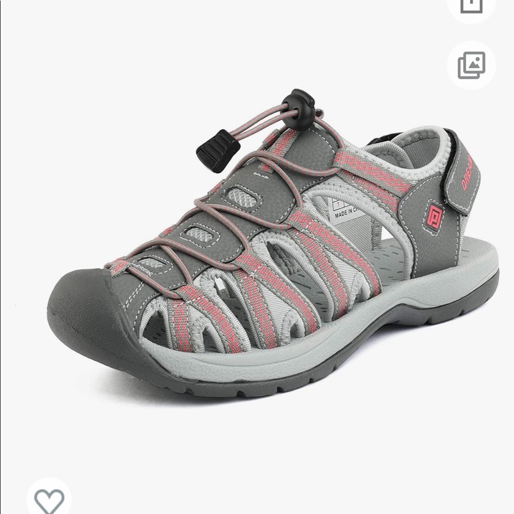 DREAM PAIRS Women's 160912-W Adventurous Summer Outdoor Sandals Grey Coral 7.5